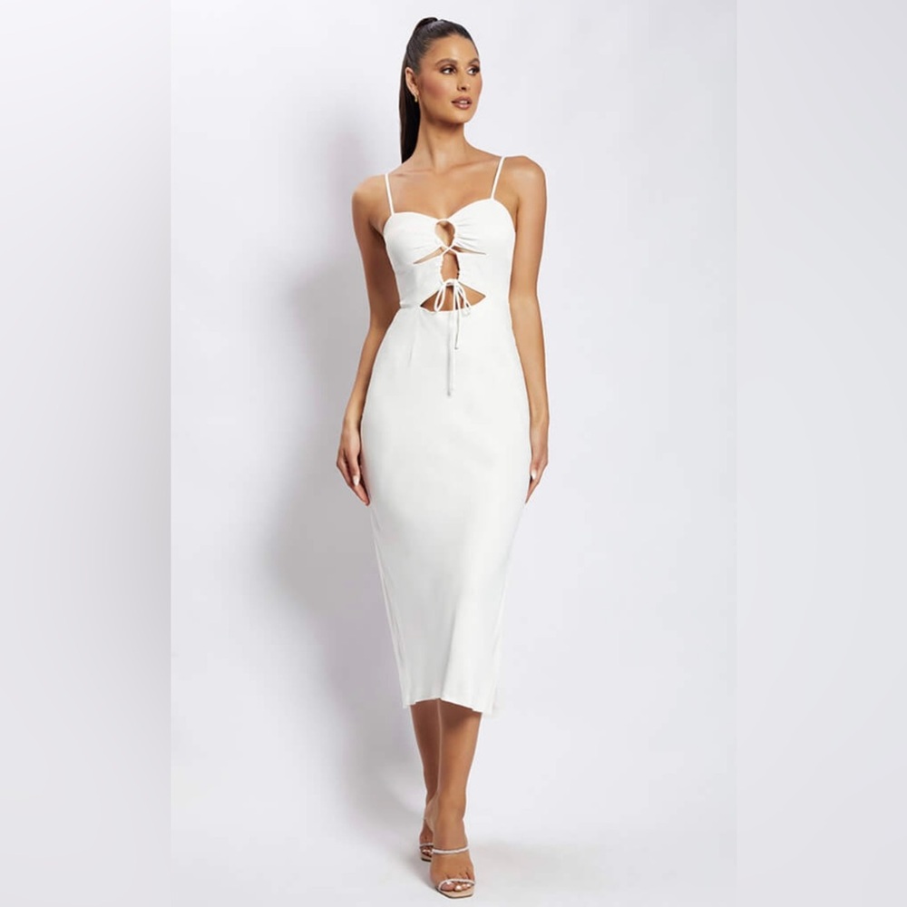 COPY - NWOT Meshki Cassie Ruched Cutout Dress - Size S